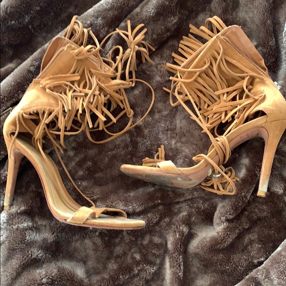 Kaja fringe suede sandals